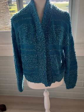 Billabong Teal Chunky Textured Knit Sweater